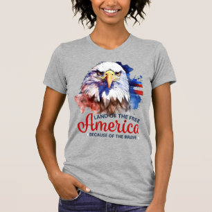 Bald Eagle-USA-Land der Freien Zuhause der Brave T-Shirt