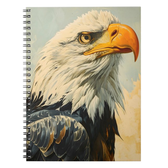 Bald Eagle Vintag Notizblock (Vorderseite)
