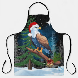 Bald Eagle Webereien Weihnachtsmannmütze Winterurl Schürze