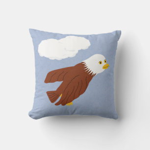 Bald Eagle Whimsical Cartoon Art Kissen