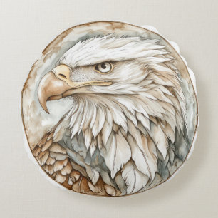 Bald Eagle Wild Tame und Zeitlose Sammlung Rundes Kissen