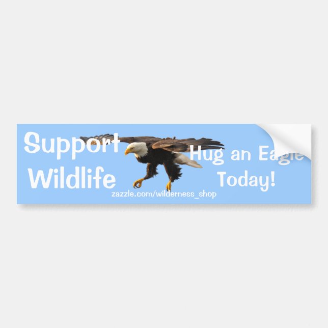 BALD EAGLE Wildlife Supporter Funny Autoaufkleber (Vorne)