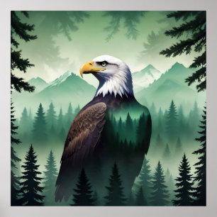 Bald Eagle Wildtiere Natur Umwelt Art Poster