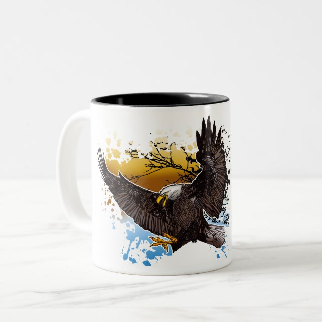 Bald Eagle Zweifarbige Tasse (Vorderseite Links)