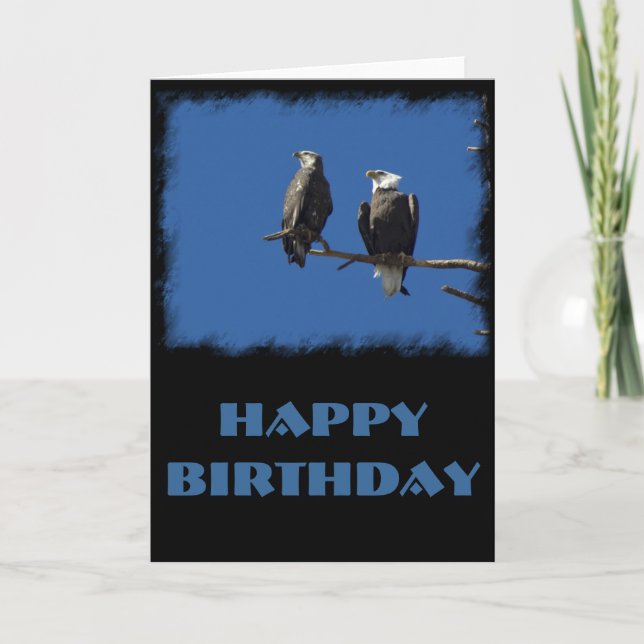 Bald Eagles Birthday Karte (Vorderseite)
