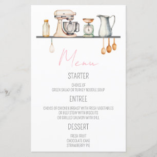 Bald entführt! Menu für Brautparty