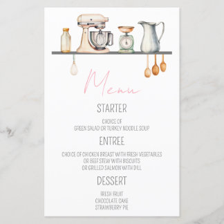 Bald entführt!  Menu für Brautparty