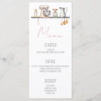 Bald entführt!  Menu für die Brautparty Menükarte