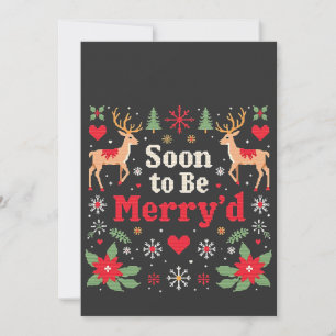 Bald fröhlich verheiratete lustige Weihnachtspaare Save The Date