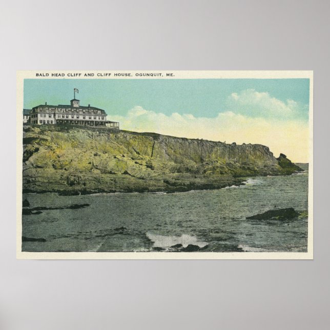 Bald Head Cliff and Exterior of Cliff House # Poster (Vorne)
