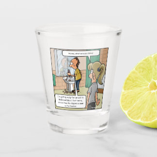 Bald Head Island Funny Shot Glass Schnapsglas