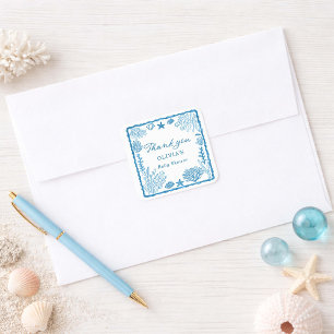 Bald Ist Man Wieder Zusammen Baby Shower Quadratischer Aufkleber