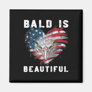 Bald ist schön 4. Juli Unabhängigkeitstag Bal Magnet