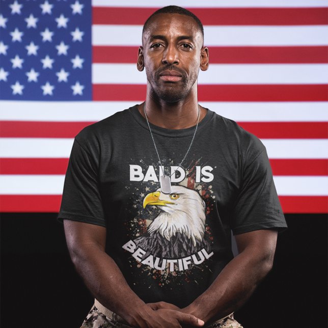 Bald ist schön Bald Eagle Patriotic American T-Shirt (Von Creator hochgeladen)