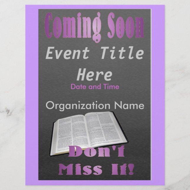 Bald kommt Flyer Lila (Vorne)