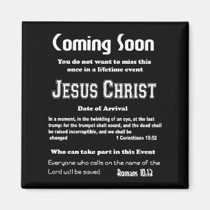 Bald kommt Flyer Rückkehr von Jesus einmal in eine Magnet