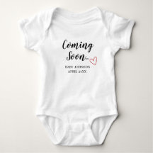 Bald Kommt Neue Baby-Ankündigung Baby-Body