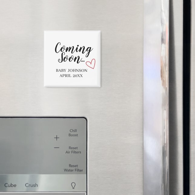 Bald Kommt Neuer Baby Ankündigung Magnet (In Situ (Kühlschrank))