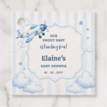 Bald Landung Blaues Jungen Flugzeug Babyparty