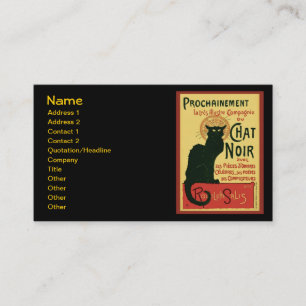Bald Le Chat Noir, Theophile Steinlen Visitenkarte