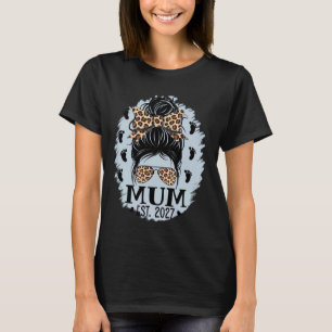 Bald Mama Est 2027 Bald Mama Mutterschaft T-Shirt