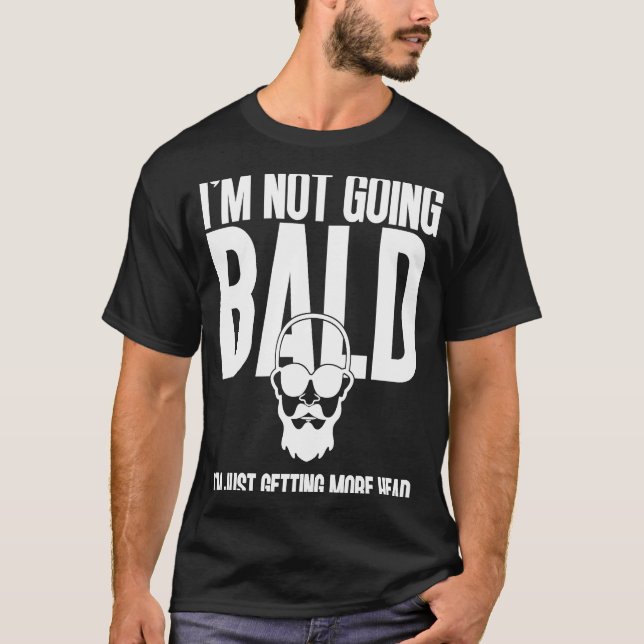 Bald Men Beard Man Haair Loss Balding Vater Baldne T-Shirt (Vorderseite)