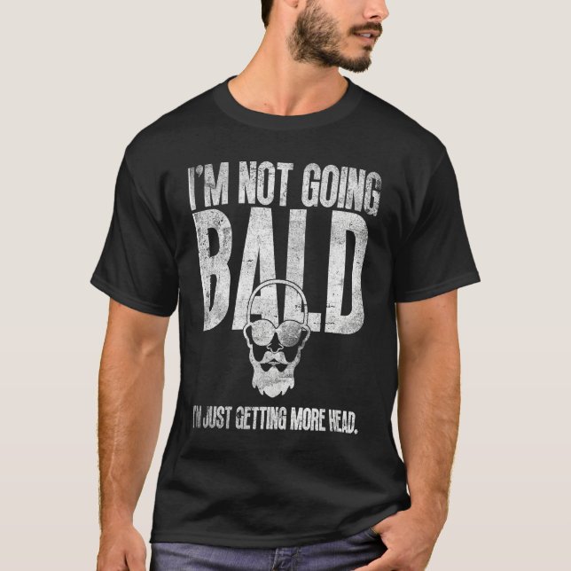 Bald Men Beard Man Hair Loss Balding Dad Baldness  T-Shirt (Vorderseite)