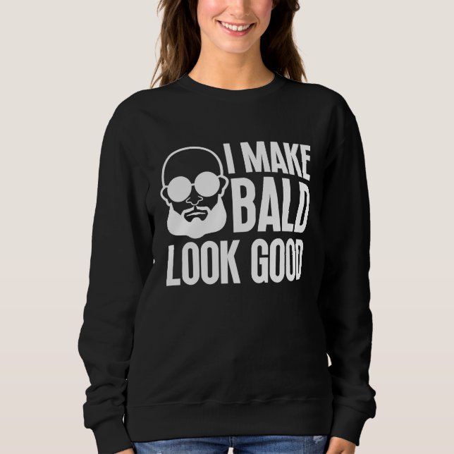 Bald Men Hair Loss Balding Dad Baldness Sweatshirt (Vorderseite)