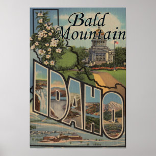 Bald Mountain, Idaho - Große Briefmarkenszenen Poster