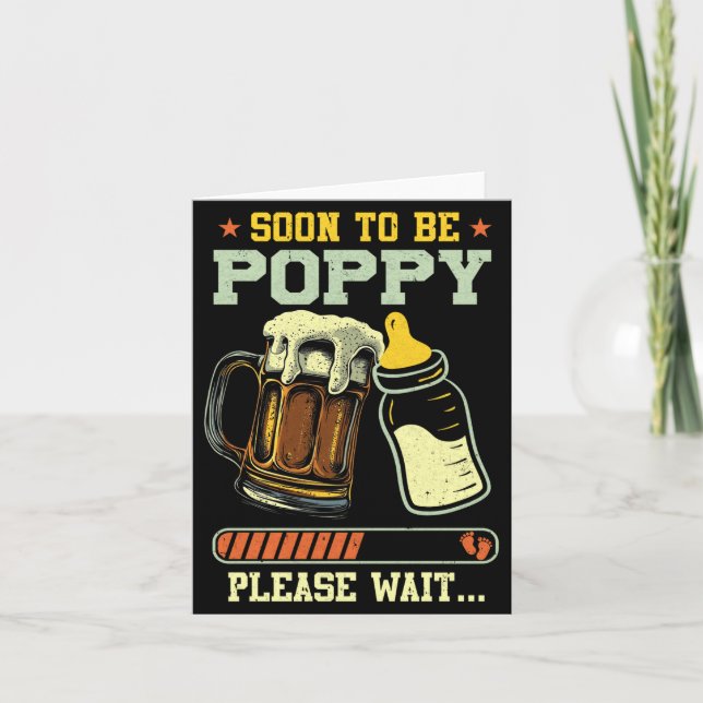 Bald Mutter Est 2025 Schwangerschaftsankündigung L Karte (Vorderseite)