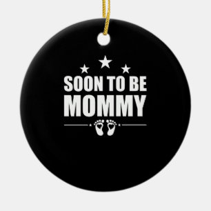 Bald Mutter Schwangerschaftsankündigung Enthüllung Keramik Ornament