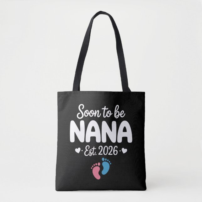 Bald Oma 2026 Lustige Schwangerschaftsankündigung  Tasche (Vorderseite)