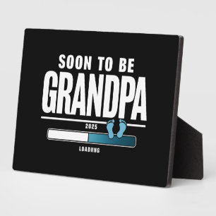 Bald Opa Herren EST. 2025 Neuer Opa  Fotoplatte
