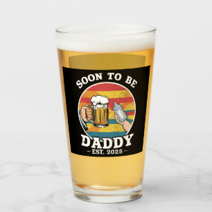 Bald Papa 2025 Erster Papa 2025 Retro Glas