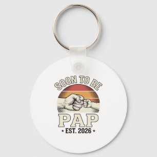 Bald Papa 2026 Vintage Baby Fist Bump Design_ Schlüsselanhänger