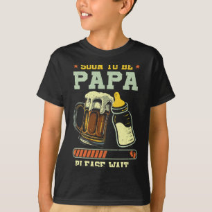 Bald Papa Est 2025 Schwangerschaftsankündigung Lo T-Shirt