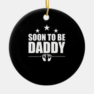 Bald Papa Schwangerschaftsankündigung Reveal Papa Keramik Ornament