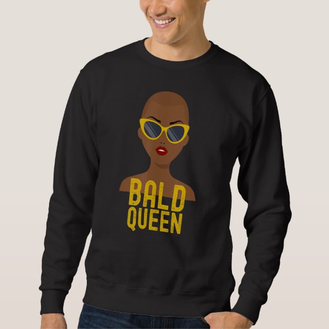 Bald Queen American Women Shaved Head Sweatshirt (Vorderseite)