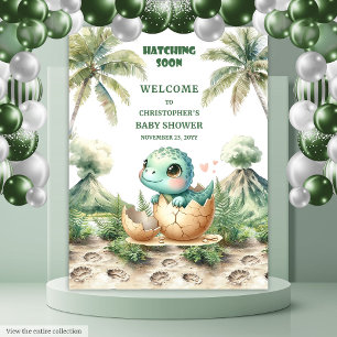 Bald schnelles Baby Dusche Hintergrund Blue Dino Wandteppich