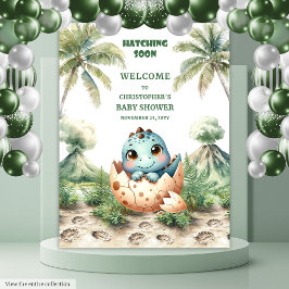 Bald schnelles Baby Dusche Party Banner Dino Wandteppich