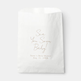 Bald sehen wir uns Baby Elegante Kalligrafie Baby  Geschenktütchen