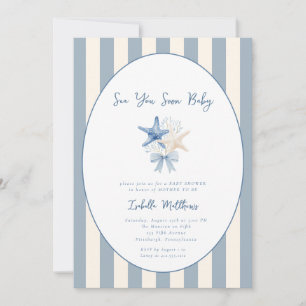 Bald sehen wir uns, Baby Küstliches Babyshower-Ein Einladung