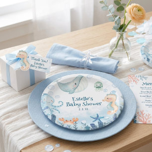 Bald sehen wir uns Baby-Party Ozean Kreatur Baby S Pappteller