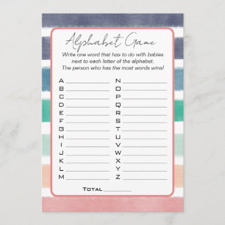 Bald sehen wir uns Baby Shower Alphabet Spiel Einladung