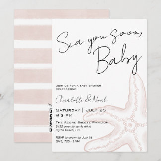 Bald sehen wir uns Baby Shower Einladung