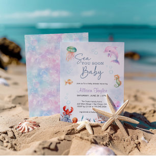 Bald sehen wir uns, Baby, Unterwasser-Meer-Baby-Pa Einladung