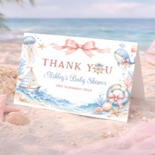 Bald sehen wir uns Mädchen Baby Baby Shower Danke