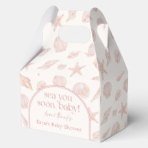 Bald sehen wir uns Muscheln Baby Shower Geschenkbo