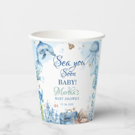 Bald sehen wir uns, Seashell-Baby-Party Pappbecher