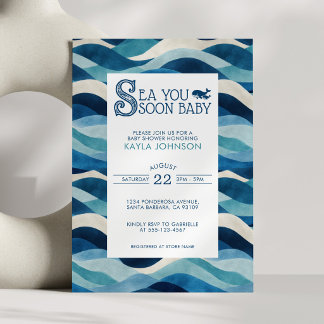 Bald sehen wir uns wieder Baby Shower Storybook Wh Einladung